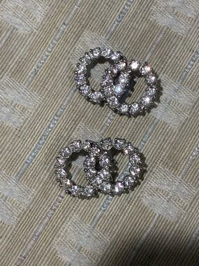 Antique Art Deco Rhinestone shoe clips